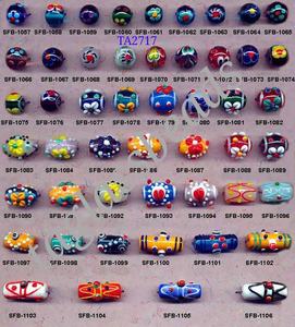 Cuentas de vidrio multicolor indio Vintage para la fabricación de joyas - Product Image 3