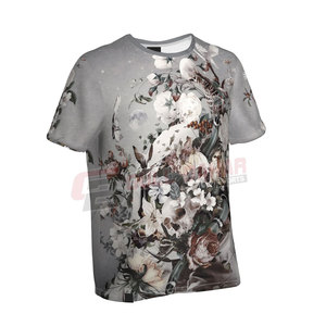 เสื้อยืดผ้าฝ้าย100% สำหรับผู้ชายเสื้อยืดออกแบบลายพิมพ์ซับลิเมชันสีพื้น - Product Image 2