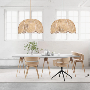 Nueva Colección de Decoración Marroquí, Lámpara Colgante de Ratán con Forma de Concha - Lámpara de Mimbre con Forma de Concha Hecha en Vietnam - Product Image 6