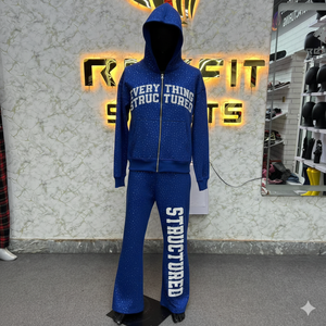 OEM Services Personalized Design Direct Factory Low Price Zipper Tracksuit For Men Unique Style New Design Mens Tracksuits - Product Image 3