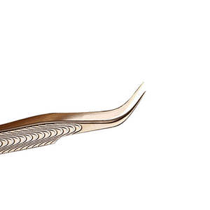 Pinzas de pestañas de acero inoxidable, pinzas para instrumento de belleza con logotipo personalizado, Color sólido, venta al por mayor - Product Image 4