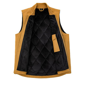 Gilet en toile pour homme, respirant, couleur unie, nouveau design 2026, vêtements d'hiver, grande taille, logo personnalisé, sans manches, gilet en toile pour homme - Product Image 3