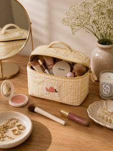 Organisateur de cosmétiques à marque privée, sac à maquillage matelassé, fabricant de trousses de beauté de voyage OEM - Product Image 1