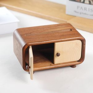 Boîte à mouchoirs en noyer de luxe |   Porte-papier en bois durable pour salle de bain et salon |   Boîte de rangement de bureau moderne |   Décoration intérieure - Product Image 1