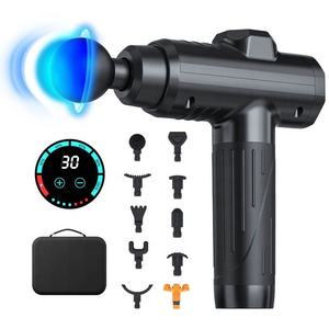Masajeador Corporal Portátil con Logotipo Personalizado, Masajeador Muscular de Mano, Masaje de Tejido Profundo, Pistola de Masaje de 10 Cabezales para Terapia Profesional - Product Image 1