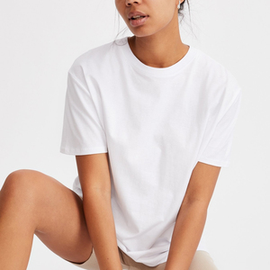 เสื้อยืดผ้าฝ้าย100% สำหรับผู้หญิง,เสื้อยืดไม่มีลายคุณภาพสูงเสื้อยืดขนาดใหญ่น้ำหนักเบาเสื้อยืดพิมพ์ลายแบบกำหนดเอง - Product Image 5