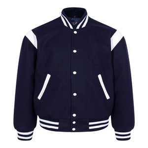 Chaqueta universitaria de invierno OEM personalizada de alta calidad para hombre, chaqueta de lana de chenilla bordada, Mangas de cuero con letras de retazos, calle principal - Product Image 4