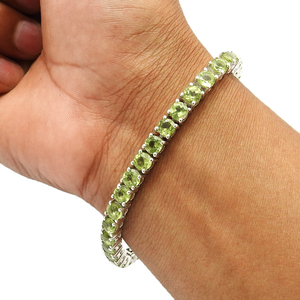 High Quality Wholesale Price 925 Sterling Silver Natural <b>Peridot</b> Gemstone Classic Look Luxury <b>Bracelet</b> Handmade Jewelry Exporter - Product Image 5