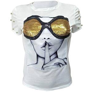 Custom Women's 100% <b>Bamboo</b> Fiber Silk <b>Screen</b> Printed Striped Design T-Shirts-Top Selling BROOXLY SPORTS Brand Crew Neck Short - Product Image 4