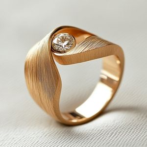 มอสซาไนต์ทรงกลมเจียระไนแบบบริลเลียนท์ พรีเมียม ชุบทอง 18K รับรองโดย IGI เครื่องประดับผู้หญิงสไตล์วินเทจทันสมัยประดับเพชร - Product Image 2