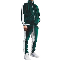 Traje de negocios de dos piezas para hombre, talla grande, con logotipo personalizado, de lana y poliéster/algodón, con cremallera completa, estilo jogger, el más vendido