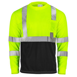 Chemises de sécurité réfléchissantes pour hommes à haute visibilité, pull de sécurité à haute visibilité, haut personnalisé avec logo réfléchissant, t-shirt à manches longues réfléchissant pour hommes - Product Image 4