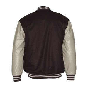 Men's High School Baseball Varsity Letter Patch Jacket Casual Street Wear with Stand Collar Stylish Varsity Jackets - Product Image 4