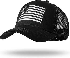 Gorra de Camionero con Bandera Estadounidense de Ajuste Ajustable, Gorra de Béisbol Deportiva para Hombre y Mujer, Malla Transpirable Lateral, Uso Casual - Product Image 3