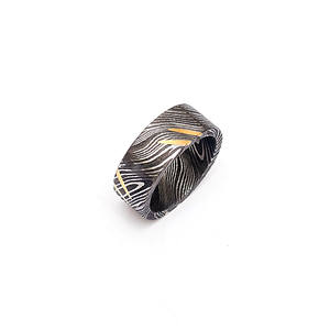 Jexmoo Custom Handmade Damascus Steel <b>Ring</b> with <b>Ring</b> Box Perfect Gift for <b>Dad</b> Husband Boyfriend OEM Support for Customization - Product Image 1