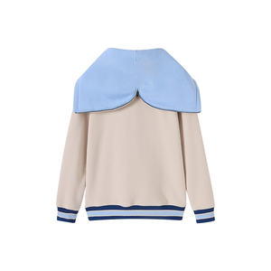 เสื้อฮู้ด Spelman Neutral Prep รุ่นพรีเมียม ผ้าฟลีซหนานุ่ม ปักลายเชนิล ซับในอย่างดี ทรงยูนิเซ็กส์ สีเบจ-น้ำเงิน สไตล์สตรีทแวร์ สำหรับฤดูหนาว - Product Image 2