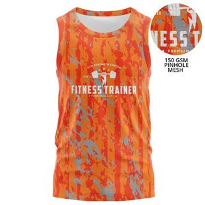 Unisex Plus Size 150 GSM Pinhole <b>Mesh</b> Breathable Eco-Friendly Quick Dry Performance Sublimation Tank <b>Tops</b> Sports Jersey - Product Image 1