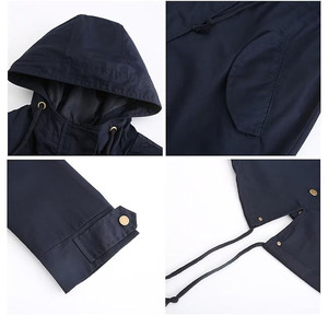 Chaqueta Acolchada Holgada de Invierno para Mujer, Cuello Alto, con Capucha, Tejida, de Secado Rápido, Transpirable, Estilo Urbano - Product Image 3