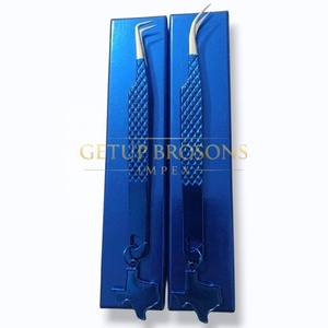 GETUP BROSONS IMPEX Pince à épiler en acier inoxydable de haute qualité 10 mm à pointe lisse, antistatique, antimagnétique, revêtement en poudre - Product Image 4