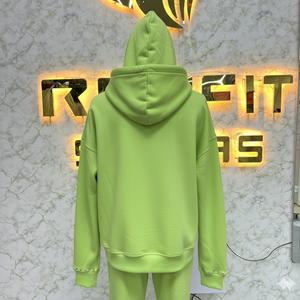 Sweat à capuche en molleton 100% coton avec fermeture éclair pour l'hiver, services ODM, prix bas, streetwear unisexe - Product Image 2