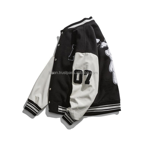 Vintage Baseball Streetwear Stand Chenille Patches Embroidery Winter College Letterman Custom Wool Varsity Jacket for Men Women - Product Image 2