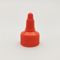 Bouchon à vis en plastique de 24 mm de diamètre intérieur avec bec verseur pointu pour bouteilles de sauce chili et de soja