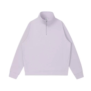 Fábrica personalizada de media cremallera sudaderas con capucha cuello simulado Zip Up sudaderas para hombres de alta calidad de algodón sudaderas OEM ODM - Product Image 5