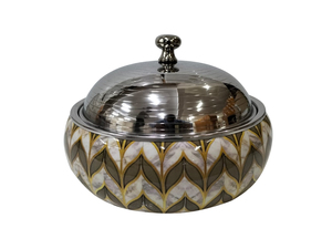 Marmite isolée de qualité supérieure avec couvercle décoratif de finition antique servant une marmite chaude pour l'article d'ustensiles de cuisine à la maison - Product Image 4