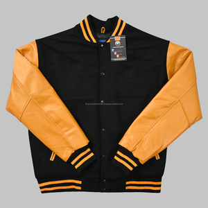 Chaqueta universitaria de calidad superior para mujer, Mangas de cuero cálidas, logotipo personalizado, bordado, lana, estilo deportivo, invierno, venta al por mayor - Product Image 5