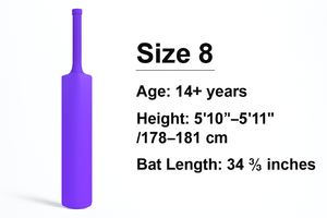 Mahaplay tamaño 8 plástico no tejido bate de críquet Taller jóvenes atletas respetuoso con el medio ambiente peso ligero diseñado columpio equilibrado - Product Image 6