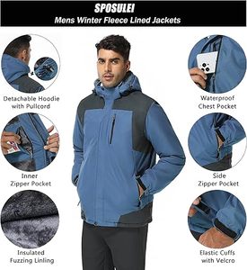 2025 qualité supérieure imperméable Soft Shell veste polaire doublure manteau dernier Style imperméable respirant Soft Shell veste pour hommes - Product Image 5