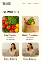 Sitio web de tienda de comestibles con servicios de diseño de entrega, la mejor empresa de EE. UU. que ofrece soluciones de comercio electrónico fiables y asequibles