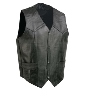 Bonne qualité 100% cuir fait mode gilet prix raisonnable hommes vêtements gilet en cuir - Product Image 4