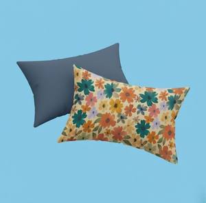 Almohada de Apoyo para Cama con Diseño Floral Clásico, Blanca, Transpirable, Suave y Esponjosa, para Espalda y Cuerpo - Product Image 3
