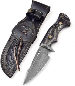 High Quality Damascus Steel Hunting tracker <b>Knife</b> with Wood Handle Custom Hand Forged Damascus Steel <b>Knife</b> - Product Image 1