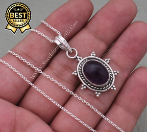 จี้โอนิกซ์สีดำธรรมชาติสีเงิน925พร้อมโซ่โรเดียมและสร้อยคอรูปวงรีชุบทอง - Product Image 5