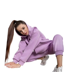 Jersey de 2 piezas para mujer, chándal con capucha, ropa deportiva de invierno de talla grande, Conjunto de sudadera transpirable con pantalones de chándal estampados, Unisex - Product Image 5