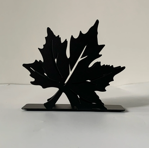 Restaurant Hotel Home Purpose Maple Leaf Design Metal <b>Black</b> Napkin Holder in Wholesale Price - Product Image 2