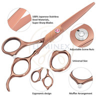 Kit de ciseaux professionnels en acier inoxydable pour coiffure DIY, ciseaux de barbier japonais 440C pour coiffure fine A+