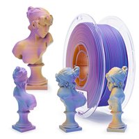 ZIRO Matte Tri-couleurs Co-extrusion 3d Imprimante Filament 1kg 1.75mm Flexible Pla 3d Impression Tiges En Plastique