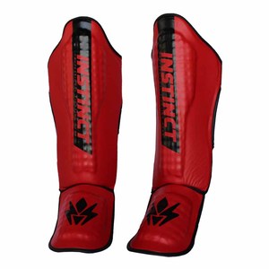 Protège-tibias de boxe thaï hybrides en cuir de haute qualité avec fermeture auto-agrippante pour entraînement et protection – Vente en gros - Product Image 1