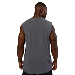 Camiseta sin mangas larga para hombre, estilo urbano, deportiva, material anti-bolitas, corte regular, tipo singlet - Product Image 3