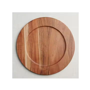 Vaisselle en bois écologique au design classique, assiettes avec motif personnalisé, finition polie, pour les fêtes - Product Image 5