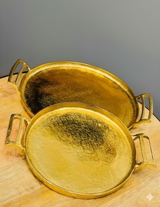 Nueva Bandeja de Servicio de Aluminio Fundido para Decoración del Hogar y Necesidades de Servicio que Combina Belleza y Resistencia Duradera - Product Image 6