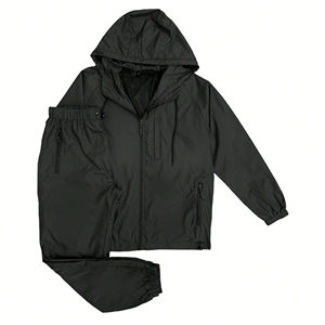 Haute Qualité Noir Coupe-Vent Survêtements Unisexe Jogger Ensembles Léger Imprimé 100% Coton Coupe-Vent Respirant Gym Sweat - Product Image 2