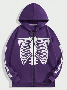 Haute qualité hommes personnaliser vêtements Streetwear Hip Hop strass à capuche personnalisé soleil délavé surdimensionné pull noir hommes sweats à capuche - Product Image 2