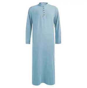 Premium Emirati Thobe Teal Luxury Kandura Ropa árabe tradicional Elegante para hombre Jubba Suave y transpirable Traje islámico moderno - Product Image 6