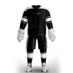 Uniforme deportivo de hockey sobre hielo de poliéster 100% de secado rápido para hombres profesionales, conjunto cómodo con logotipo personalizado y nombre de equipo OEM - Product Image 4