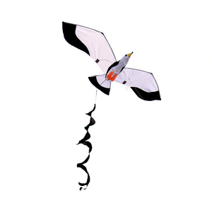 Cerf-volant à ligne unique BDT, jouet de plage en forme de mouette inclus Ligne de 30 m et bande stabilisatrice de 1,4 m, taille 140x55 cm - Product Image 2