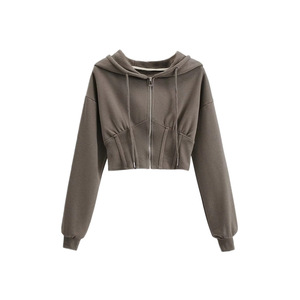 Sweat-shirt à capuche pour femme, design personnalisé 2026, hiver, éco-responsable, tendance, logo sur le devant, couleurs personnalisables, vente en gros - Product Image 4